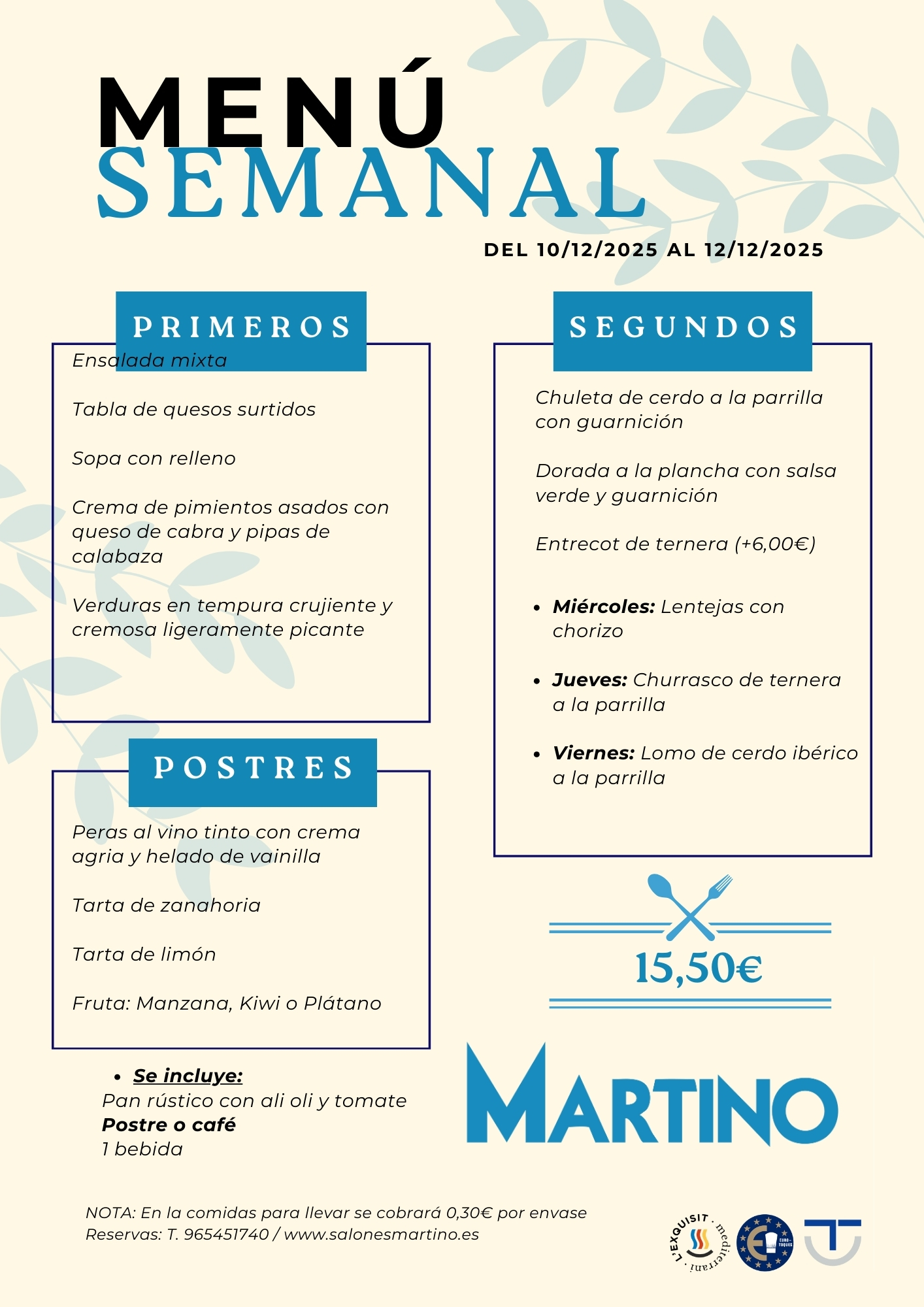 menu del dia 2026 10 al 12 diciembre 2025