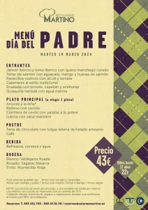 menú día del padre